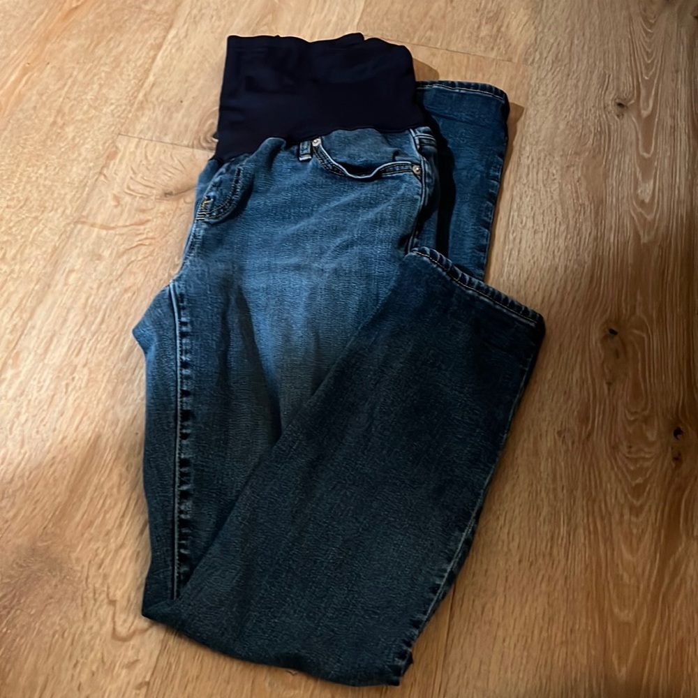 Maternity Soft Wear Full Panel Girlfriend Jeans